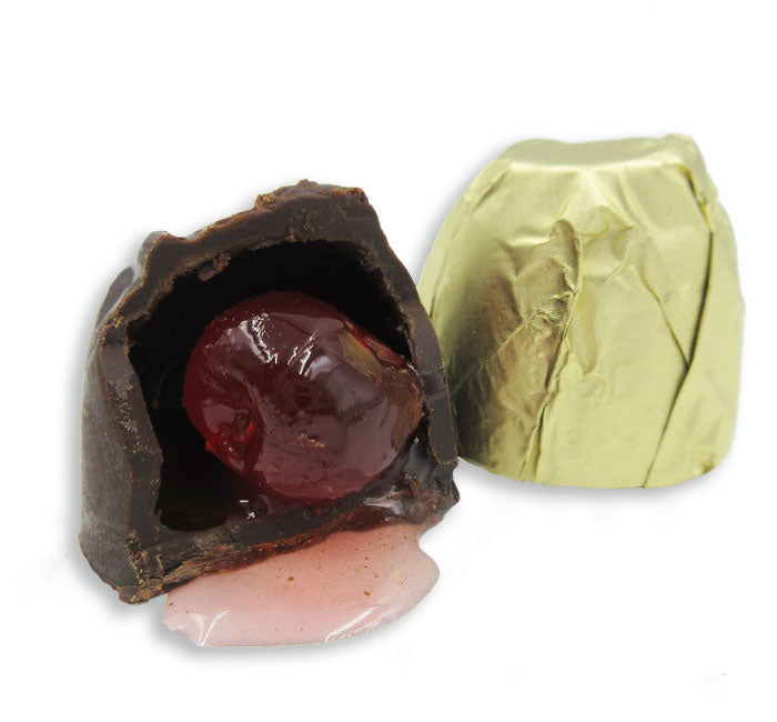Asher Cordial Cherries Dark Chocolate Gold Foil 6lb