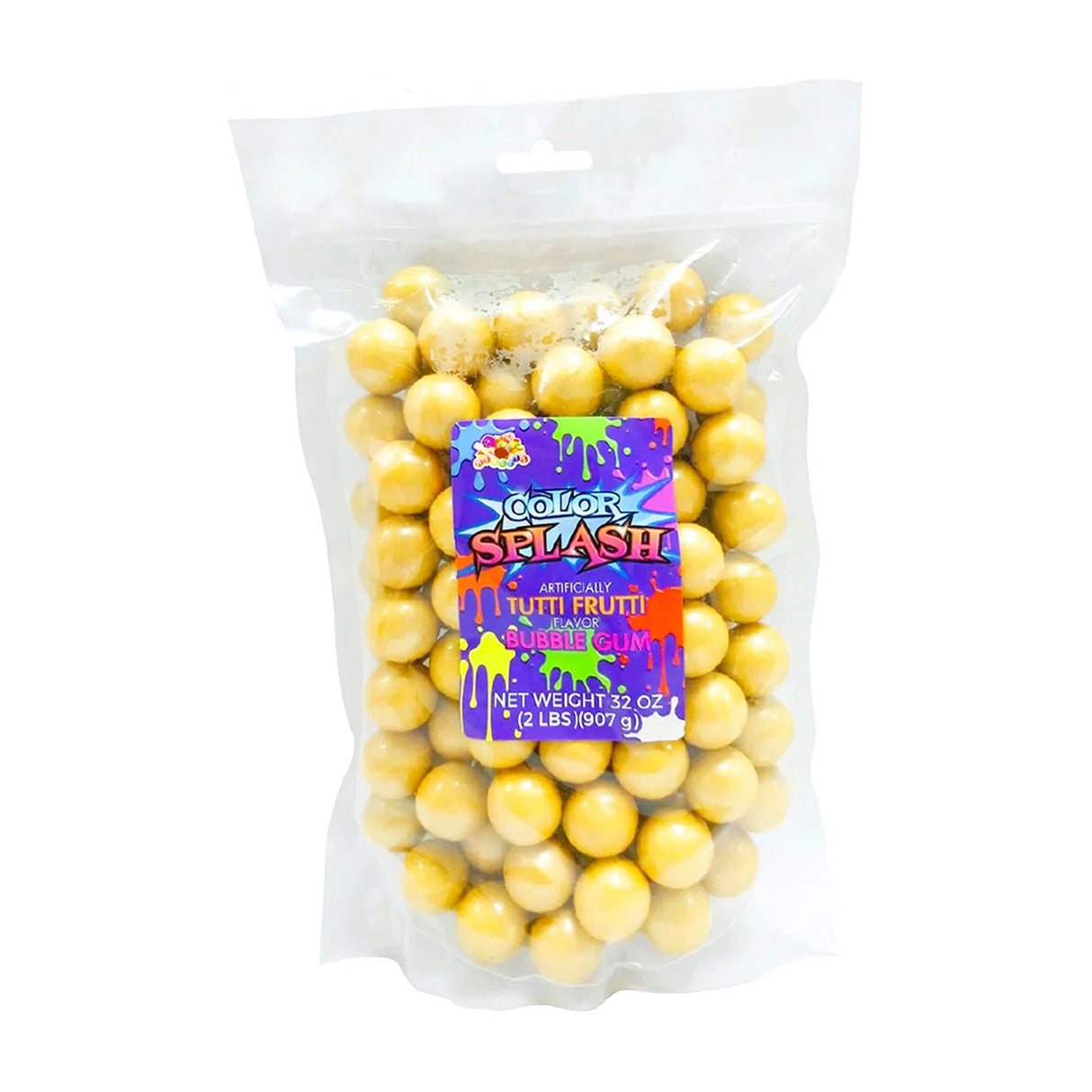 Alberts Bulk Color Splash Gumballs 1" Gold 2lb