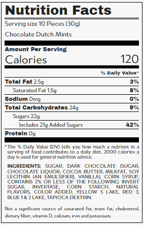 Jelly Belly Chocolate Dutch Mints 10lb - Default Title Jelly Belly Candy Store For Me