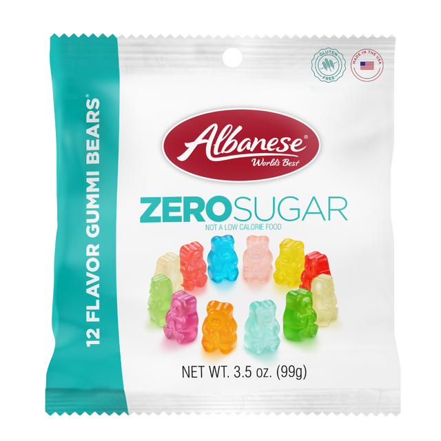 Albanese Zero Sugar 12 Flavor Gummi Bears 3.5oz 12ct