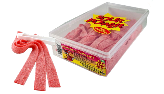 Dorval Strawberry Sour Belts 2.5lb tub - Default Title Dorval Trading Company Candy Store For Me