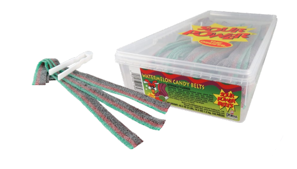 Dorval Watermelon Sour Belts 2.5lb tub - Default Title Dorval Trading Company Candy Store For Me