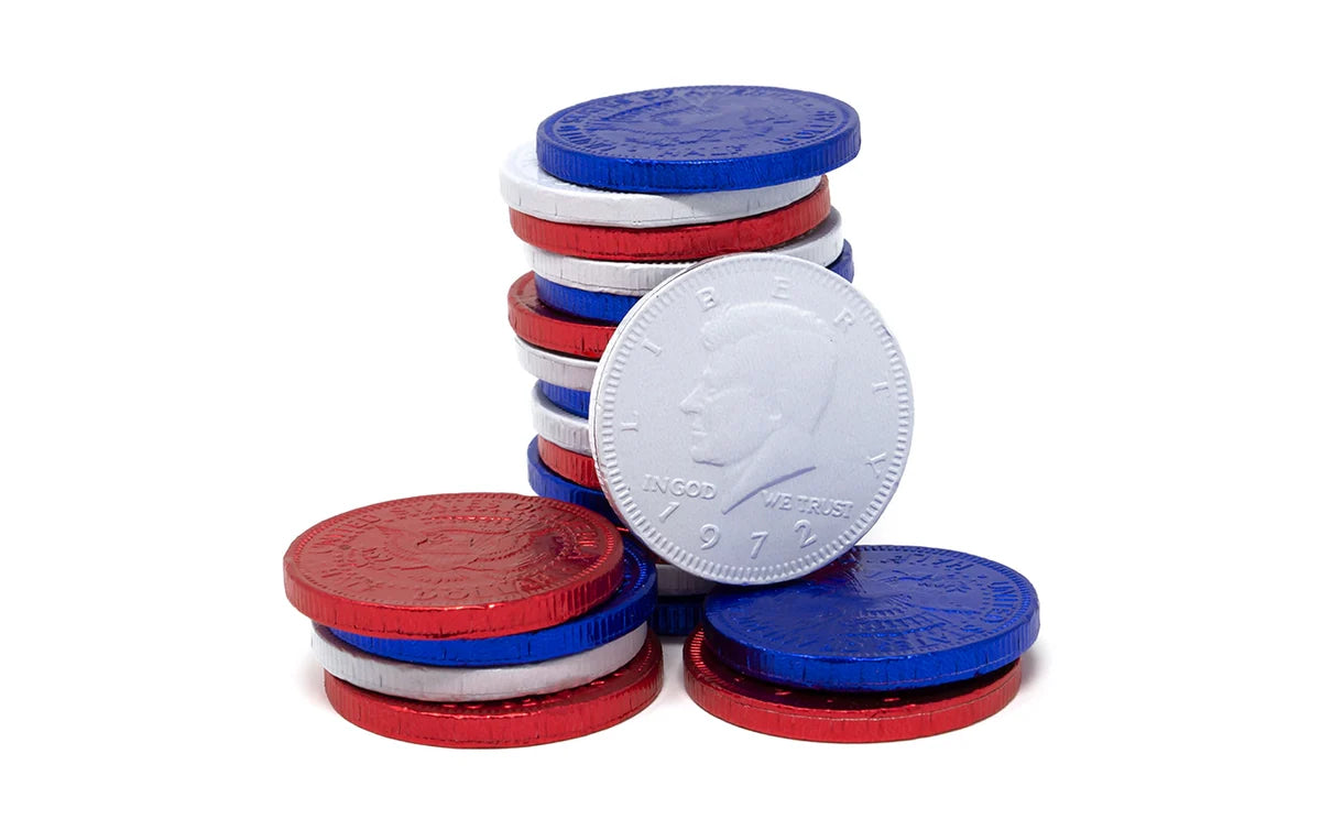 Fort Knox Color Parade 1.5" Coins - Red White & Blue 16oz Bag