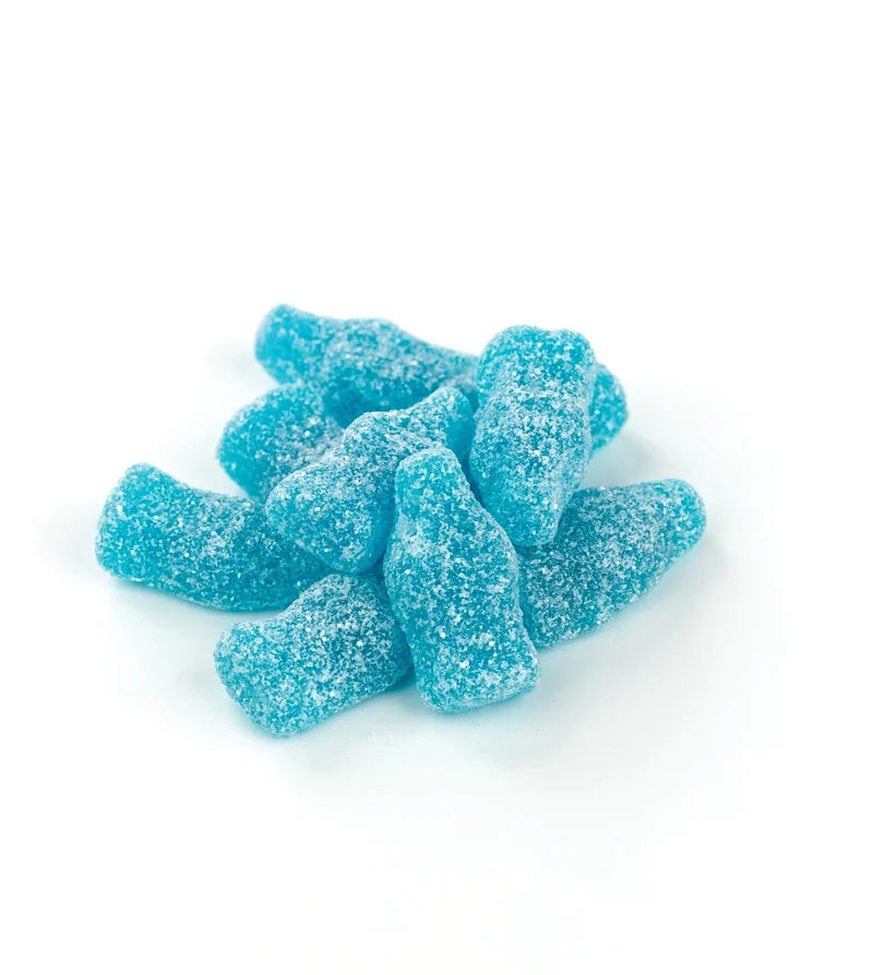 Gustaf's Sour Blue Raspberry Soda Bottles- 3/2.2lb case