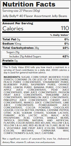 Jelly Belly 40 Flavor Gift Box 17oz 5ct - Default Title Jelly Belly Candy Store For Me