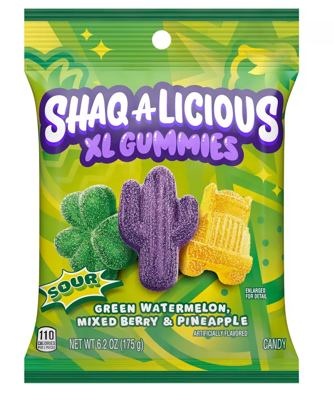 Hershey Shaq-A-Licious Gummies 6.5oz 12ct case - Default Title Pez Novelty Candy Store For Me