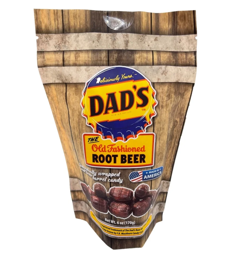 Roses Dad's Root Beer Gusset Bag 6oz/6ct case - Default Title Roses Confections LP Candy Candy Store For Me