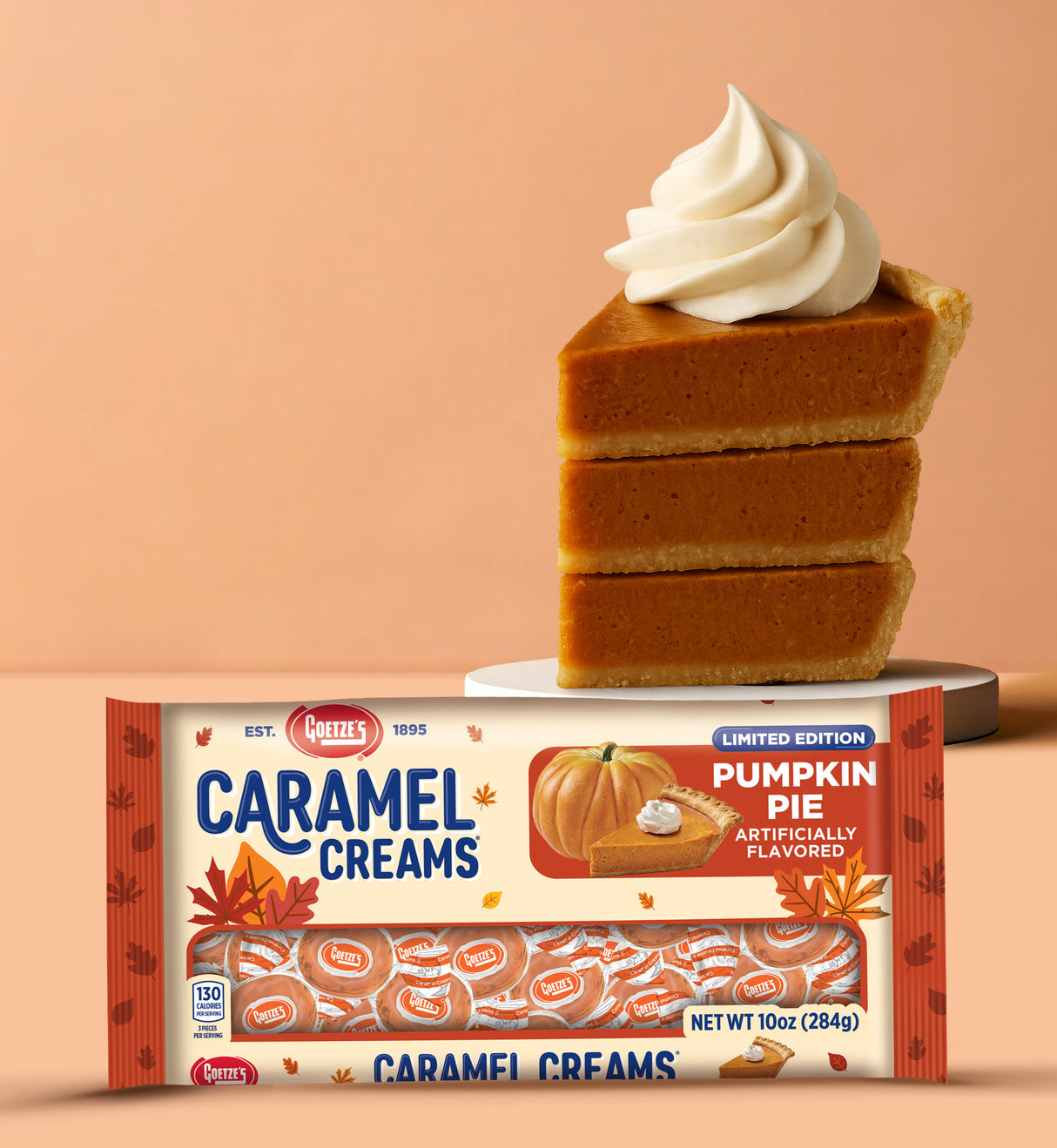 Goetze Pumpkin Pie Caramel Creams 10oz 12ct Case