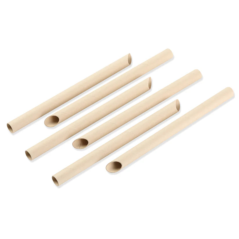 7.9" Disposable Bamboo Fiber Paper Straw - 50ct pack - Default Title Eco Essential Products Straws Candy Store For Me