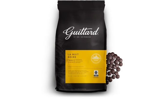 Guittard 55% La Nuit Noire Semisweet Choc Wafers 25lb (Special Order)