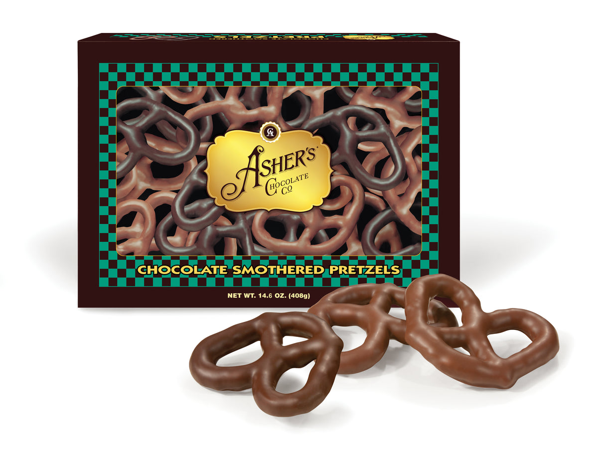 Asher Assorted Milk and Dark Chocolate Pretzels 14.6oz 12ct Special Order