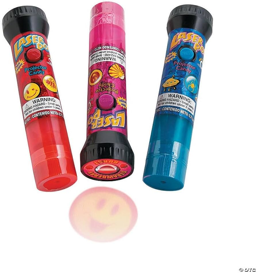 Kidsmania Laser Pop Projector Candy Lollipop 12ct