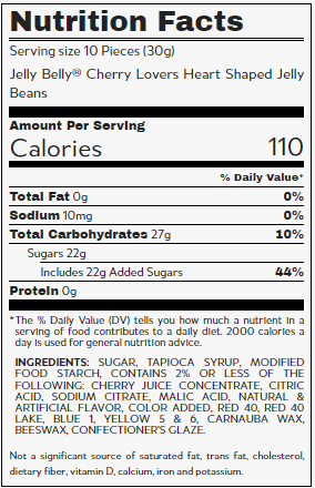 Jelly Belly Cherry Lovers Hearts 10lb - Default Title Jelly Belly Candy Candy Store For Me