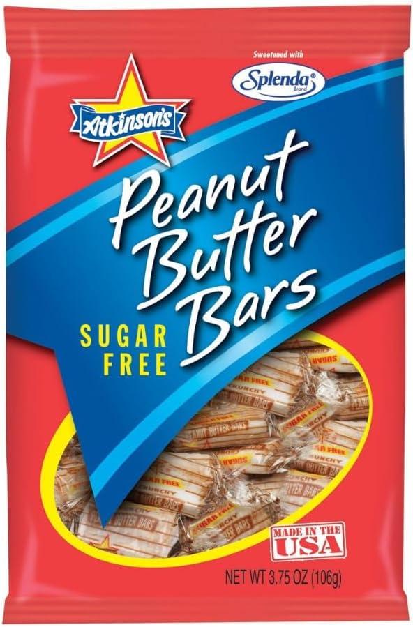 Atkinson Peg Bag Peanut Butter Bars Sugar Free 3.75oz 12ct