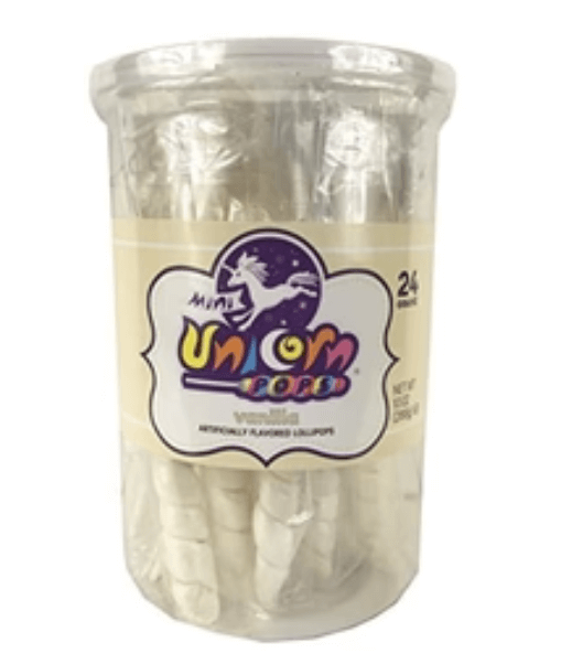 Adams & Brooks White Mini Unicorn Pop jar 24ct