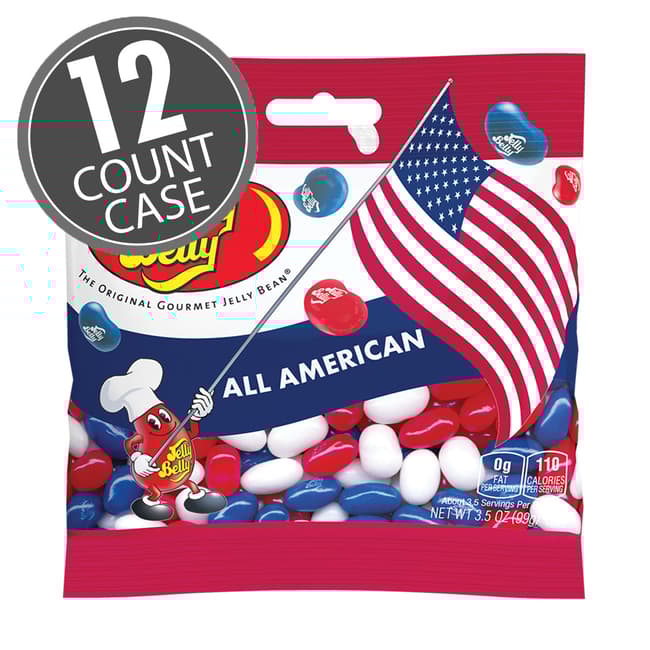 Jelly Belly All American Mix 3.5oz bags 12ct case