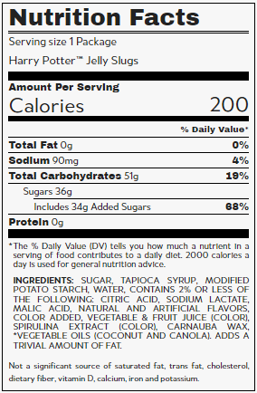 Jelly Belly Harry Potter Jelly Slugs 2.1oz 12ct - Default Title Jelly Belly Candy Candy Store For Me