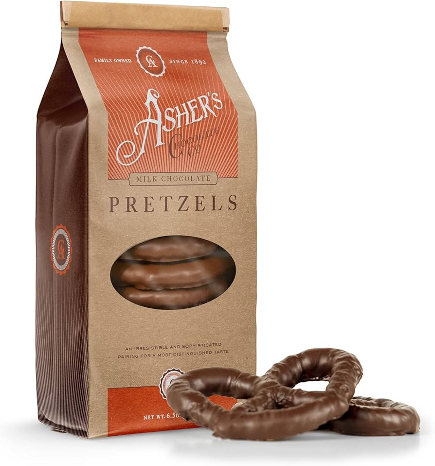 75255 - Asher Milk Chocolate Smothered Pretzels Coffee Bags 6.5oz 12ct