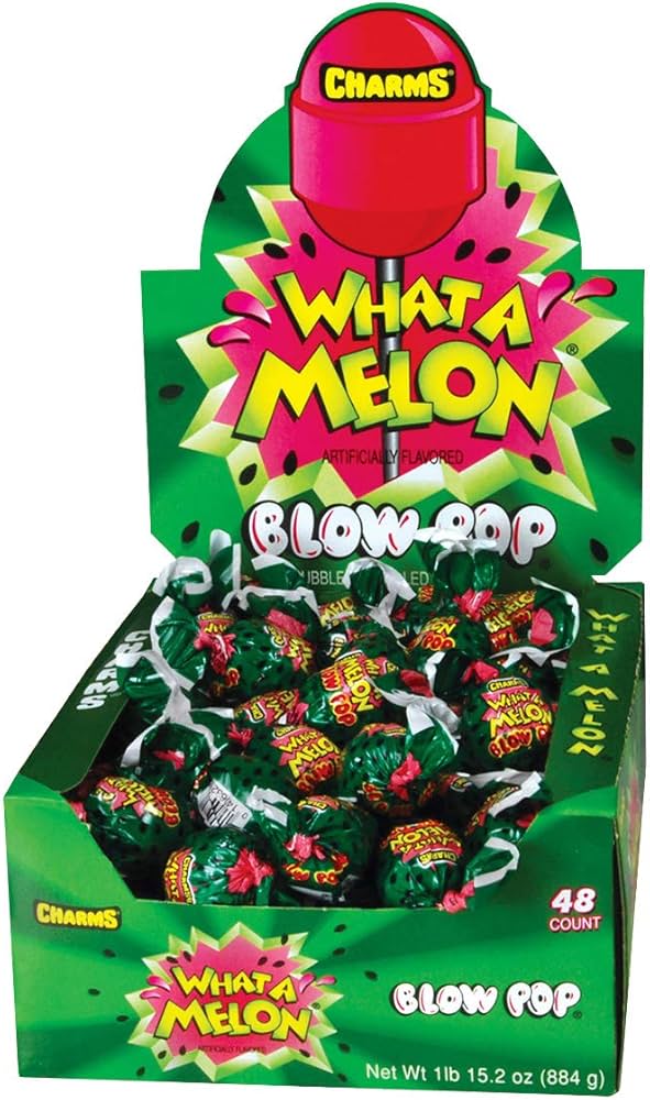 Charms Blow Pops What A Melon Watermelon Flavor 48ct