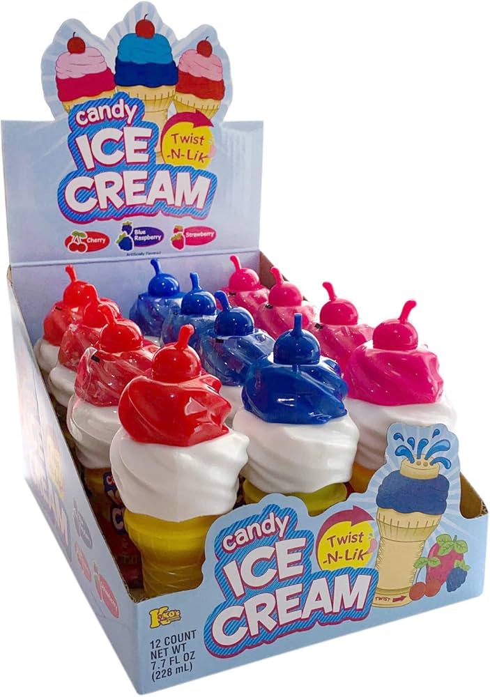 Kokos Ice Cream Candy Twist N Lik 12ct