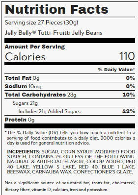 Jelly Belly Jelly Beans Tutti Frutti 10lb