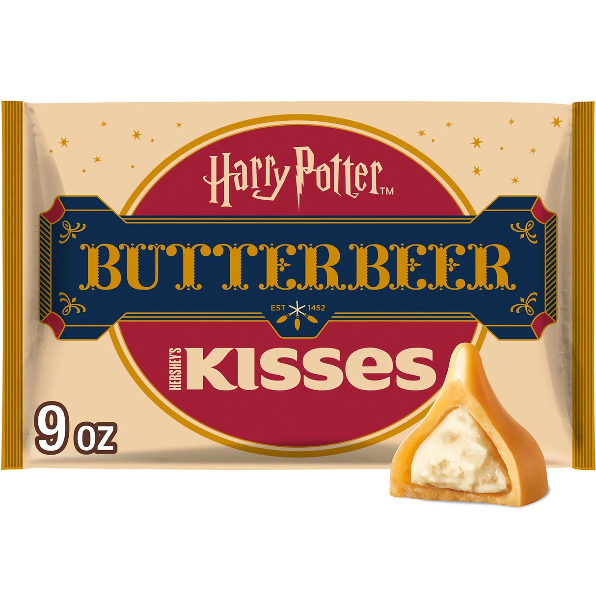 Hershey's Easter Butterbeer Kisses w/Harry Potter Foils Laydown Bag 9oz