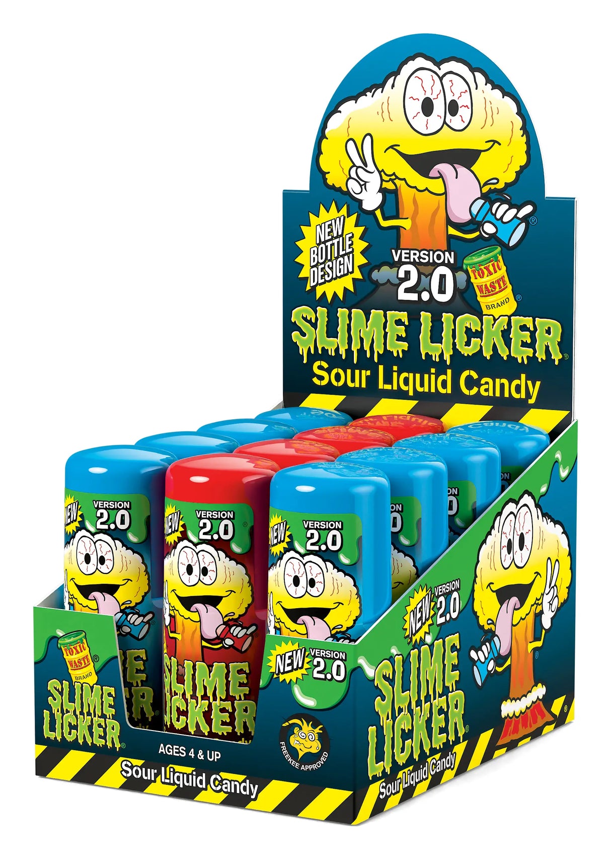 Toxic Waste Mega Slime Lickers 2.0 Sour Rolling Liquid Candy 12ct