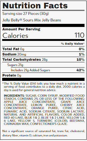 Jelly Belly Jelly Beans 5 Flavor Sours 10lb - Default Title Jelly Belly Candy Candy Store For Me