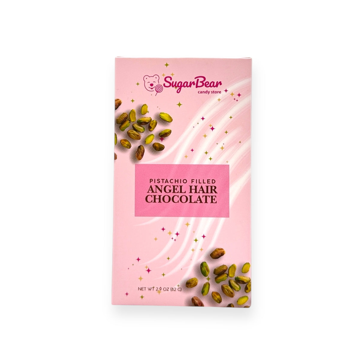Pistachio Filled Angel Hair Milk Chocolate (small) 10ct