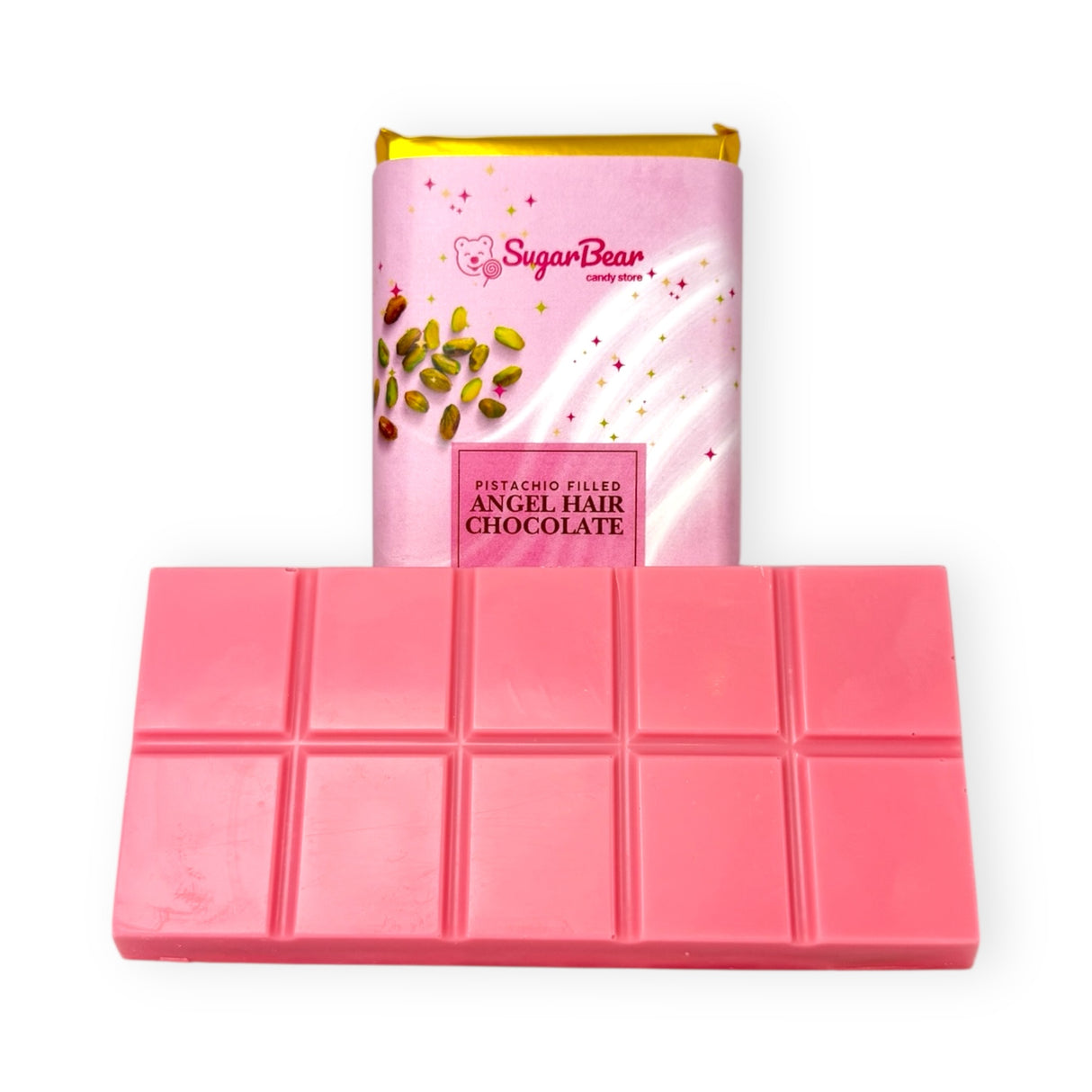 Pistachio Filled Angel Hair Milk Chocolate (large) 10ct