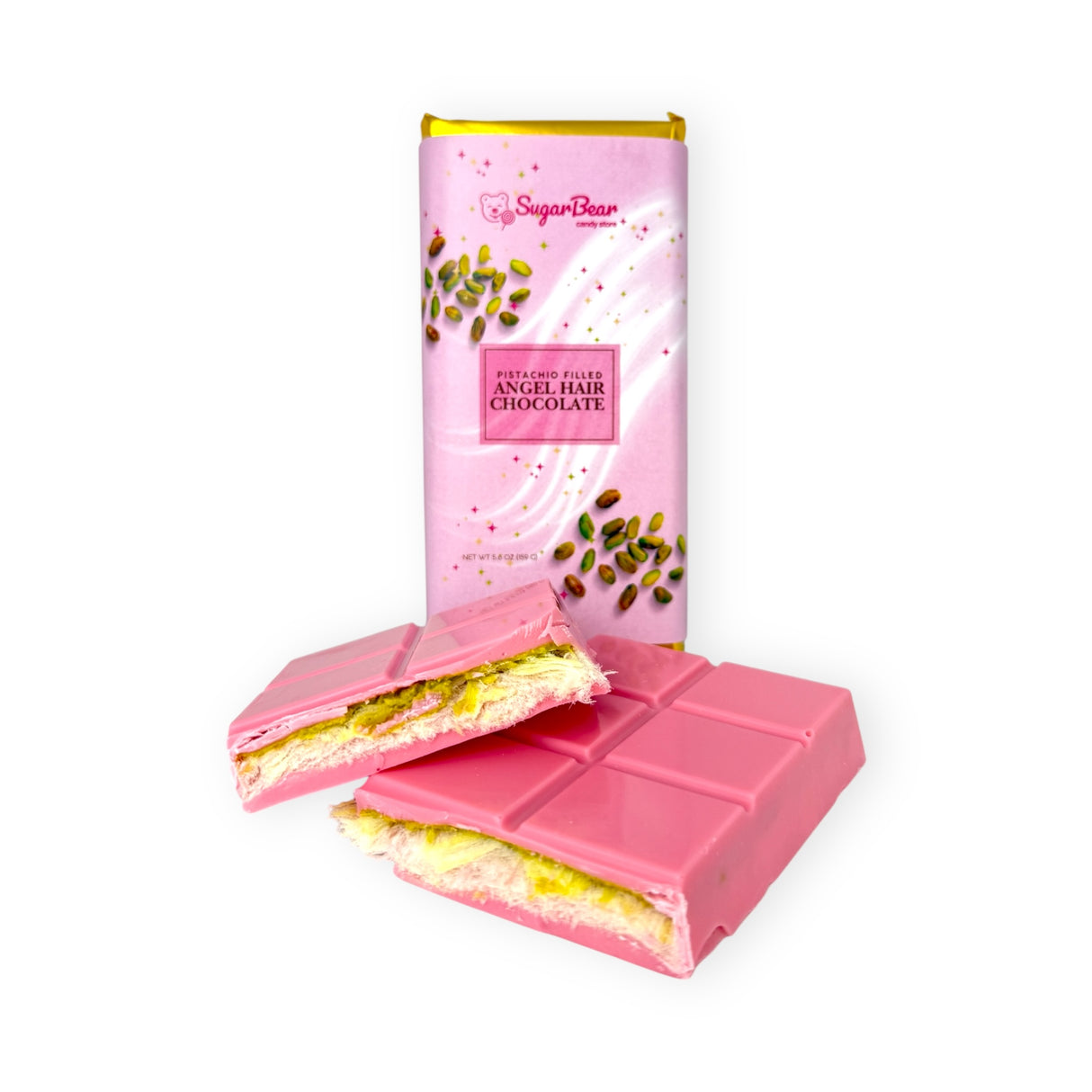 Pistachio Filled Angel Hair Milk Chocolate (large) 10ct