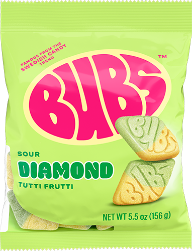 Bubs Sour Diamond Tutti Frutti 5.5oz 8ct