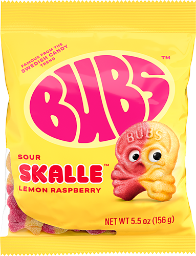 Bubs Sour Skalle Lemon Raspberry 5.5oz 8ct