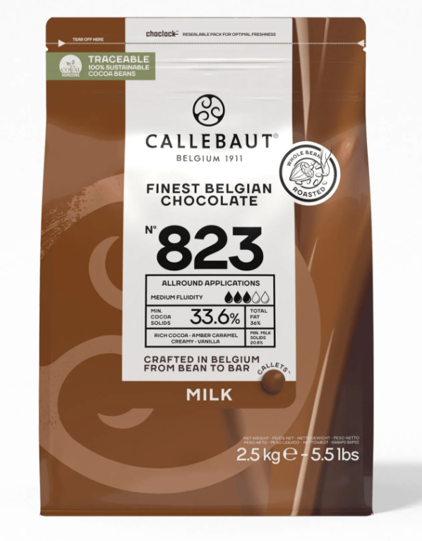 Barry 823 Callebaut Mk Chocolate 50lb Case