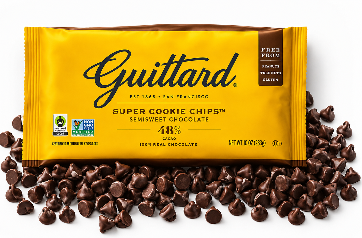 Guittard 2049C7 Super Cookie Chips® S/S 48% 12/10 oz(300 Ct.)