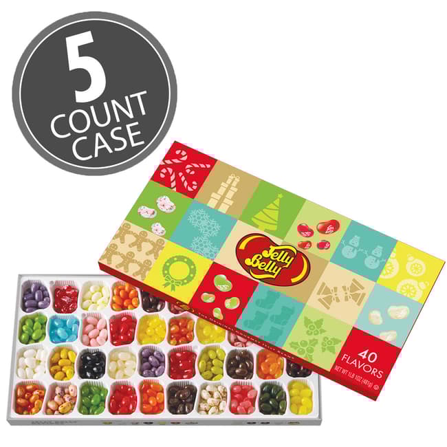 Jelly Belly 40 Flavor Christmas Gift Box 17oz 5ct