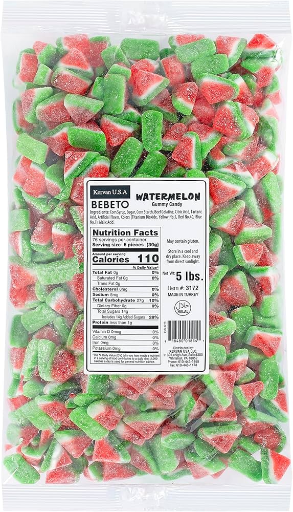 Kervan 3172 Gummy Watermelon Slices 5lb
