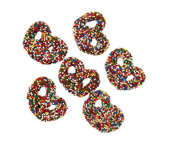 Asher Milk Mini Pretzels with Rainbow Nonpareils Seeds 4lb *Fragile Item*