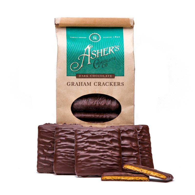 Asher Dark Chocolate Graham Crackers Coffee Bags 7.15oz 12ct