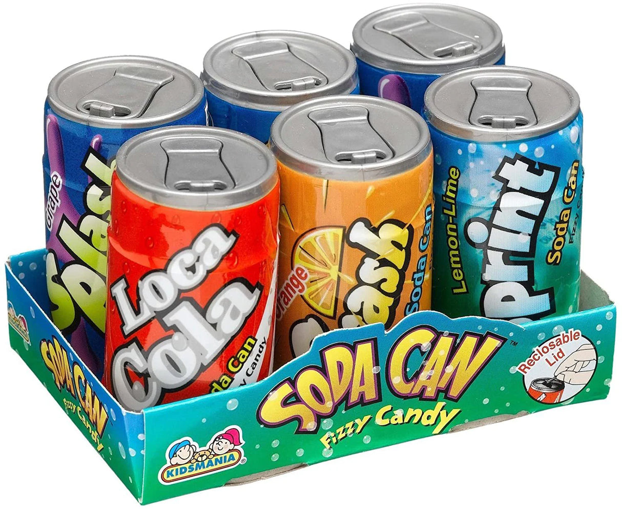 Kidsmania Soda Pop Fizzy Candy 6 count Pack 12ct