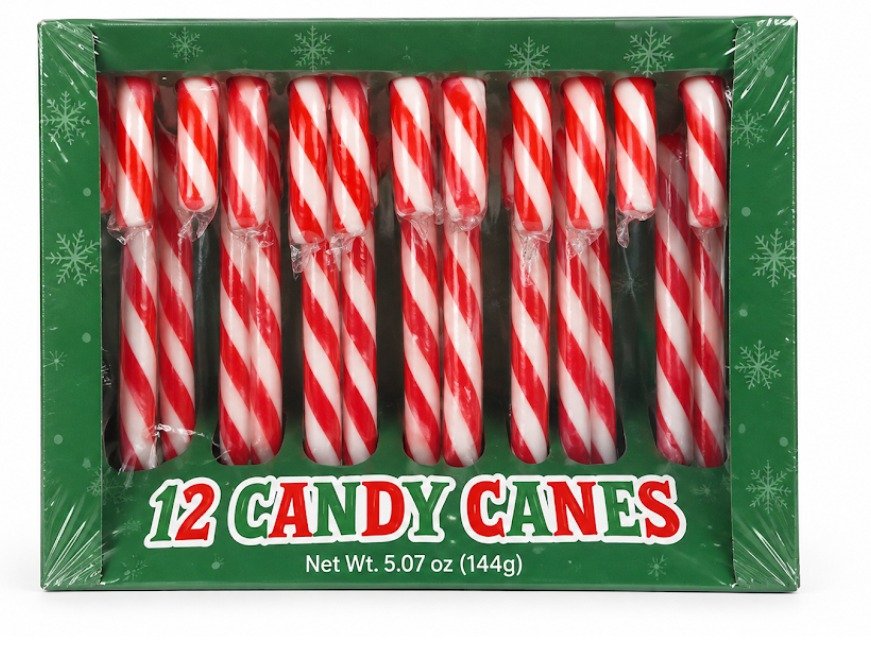 Party Works Candy Canes 12ct Box 5.07oz — Case of 24