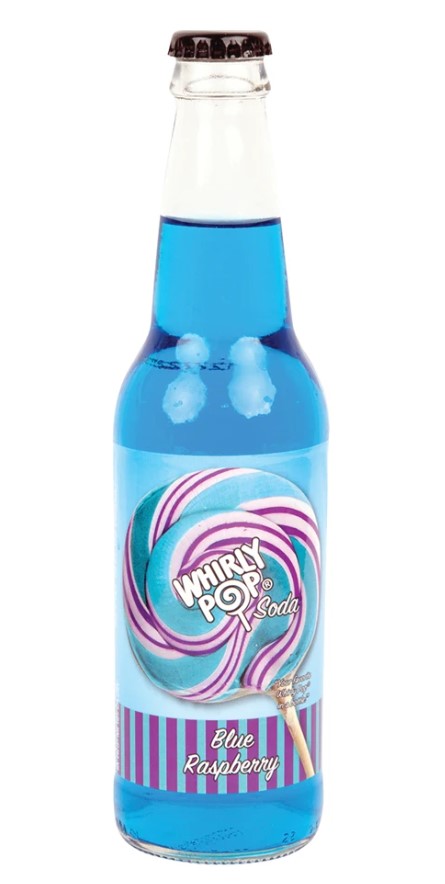 Whirly Pop Soda Blue Raspberry 12oz 24ct