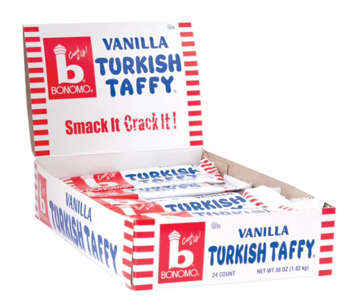 Bonomo Turkish Taffy Vanilla 1.5oz Bar 24ct