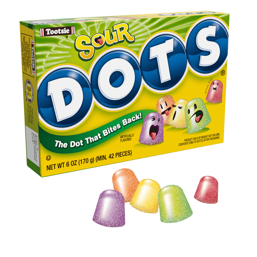 Tootsie Sour Dots 7.5oz Theater Box 12ct