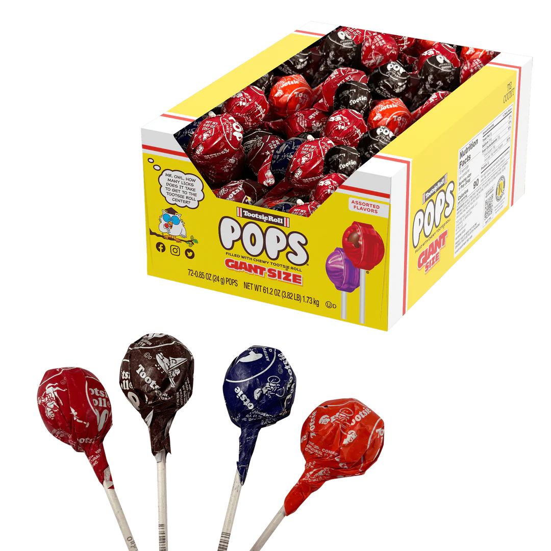 Assorted Giant Tootsie Pops 72ct