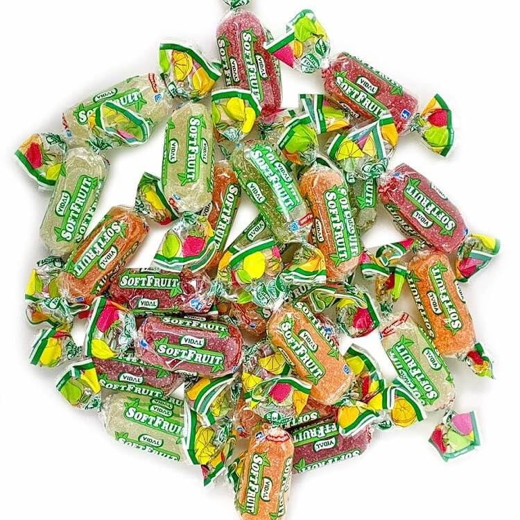 Vidal Assorted Soft Fruit Jelly Candy Wrapped 2.2 lb Bag