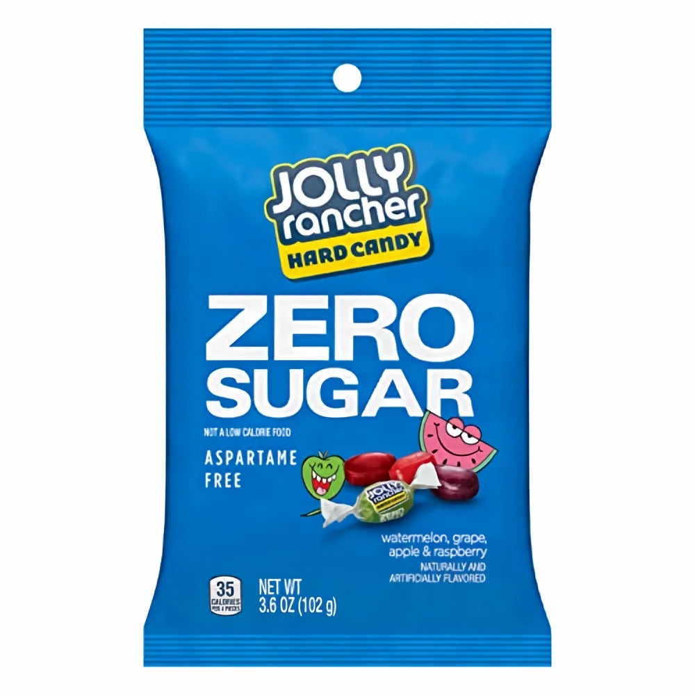 Hershey Peg Large Zero Sugar Jolly Rancher Hard Assorted 3.6oz 12ct