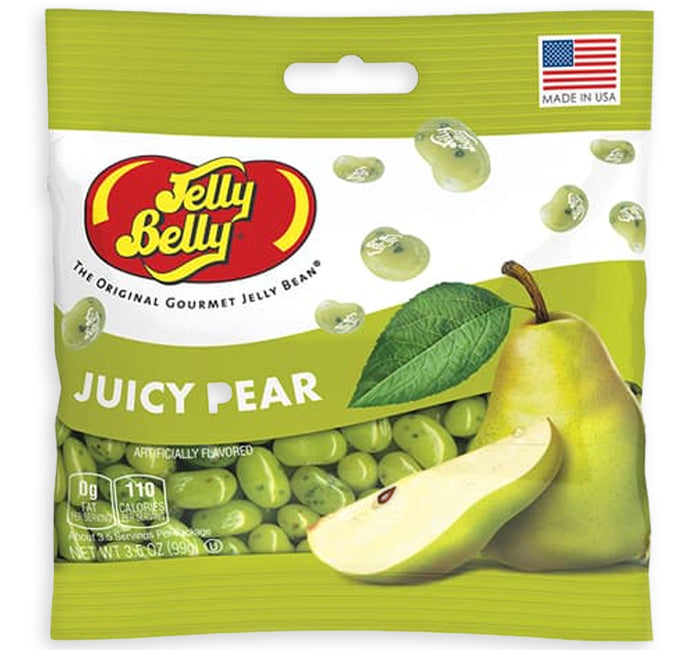 JELLY BELLY PEG BAG - JUICY PEAR 3.5oz 12ct
