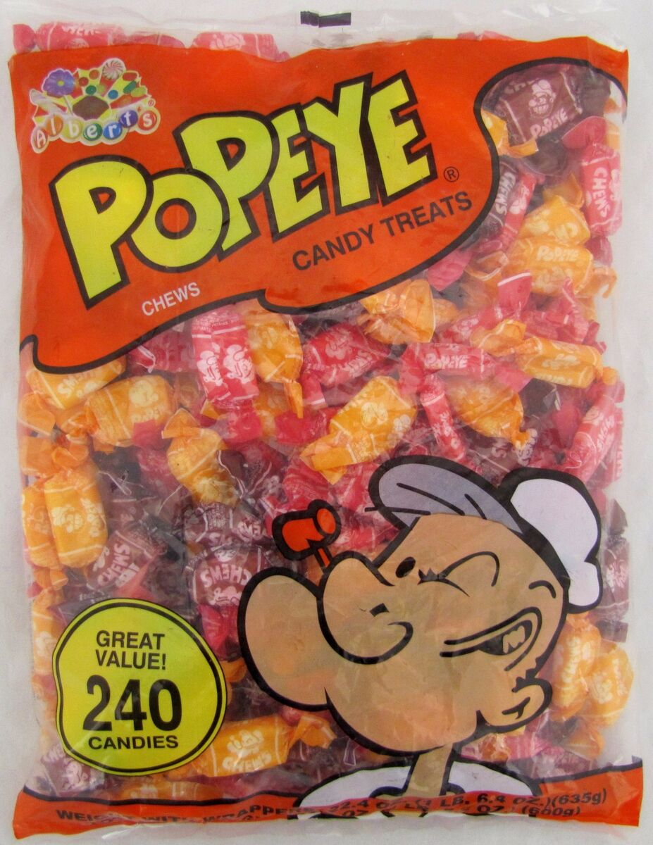 Alberts Popeye's Fruit Chews 240ct bag - Default Title Albert's Candy Candy Candy Store For Me