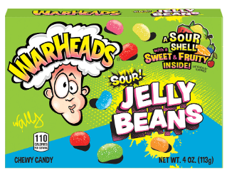 Impact Warheads Sour Jelly Bean Theater Box 4oz 12ct